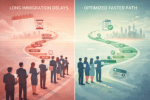 Long delay path vs optimized path for visa